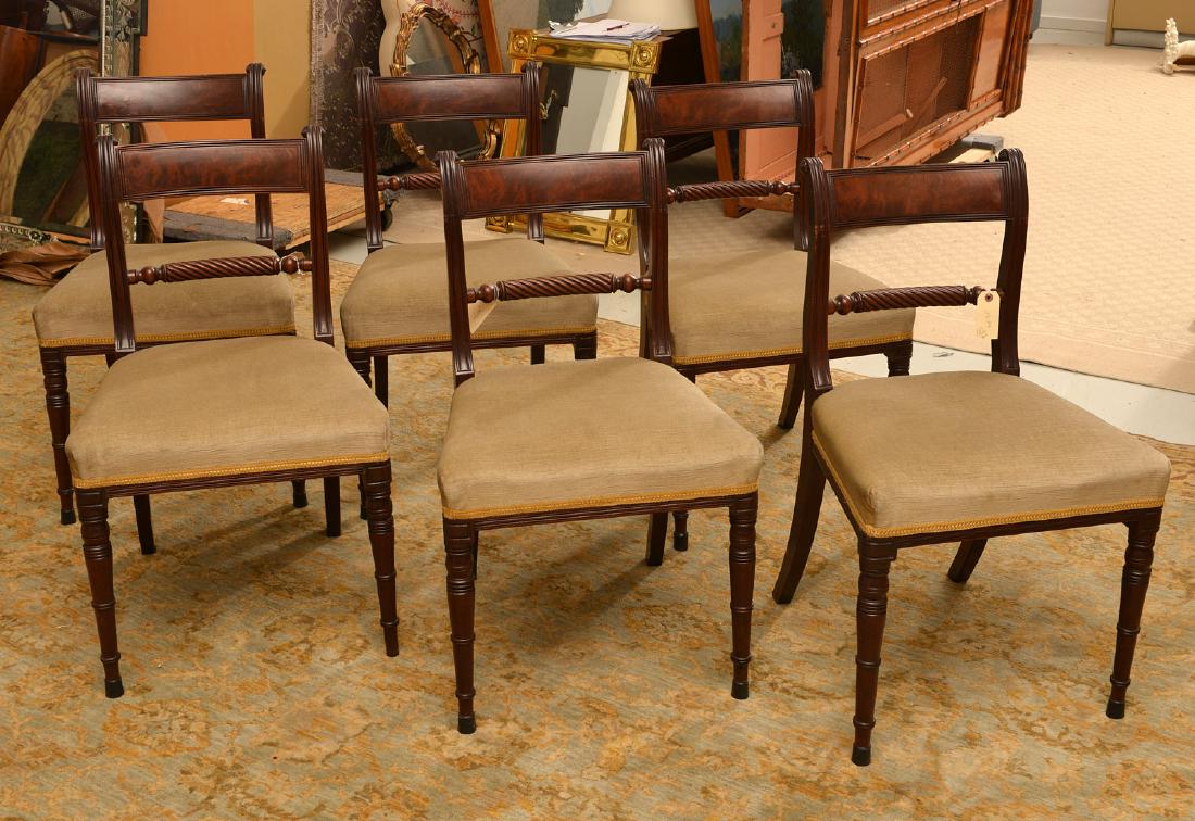 Set (6) American Classical mahogany dining chairs (1 of 5)