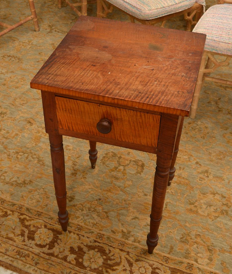 American tiger maple one drawer stand (1 of 5)