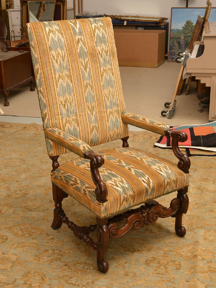 Charles II style walnut tall back chair (1 of 5)
