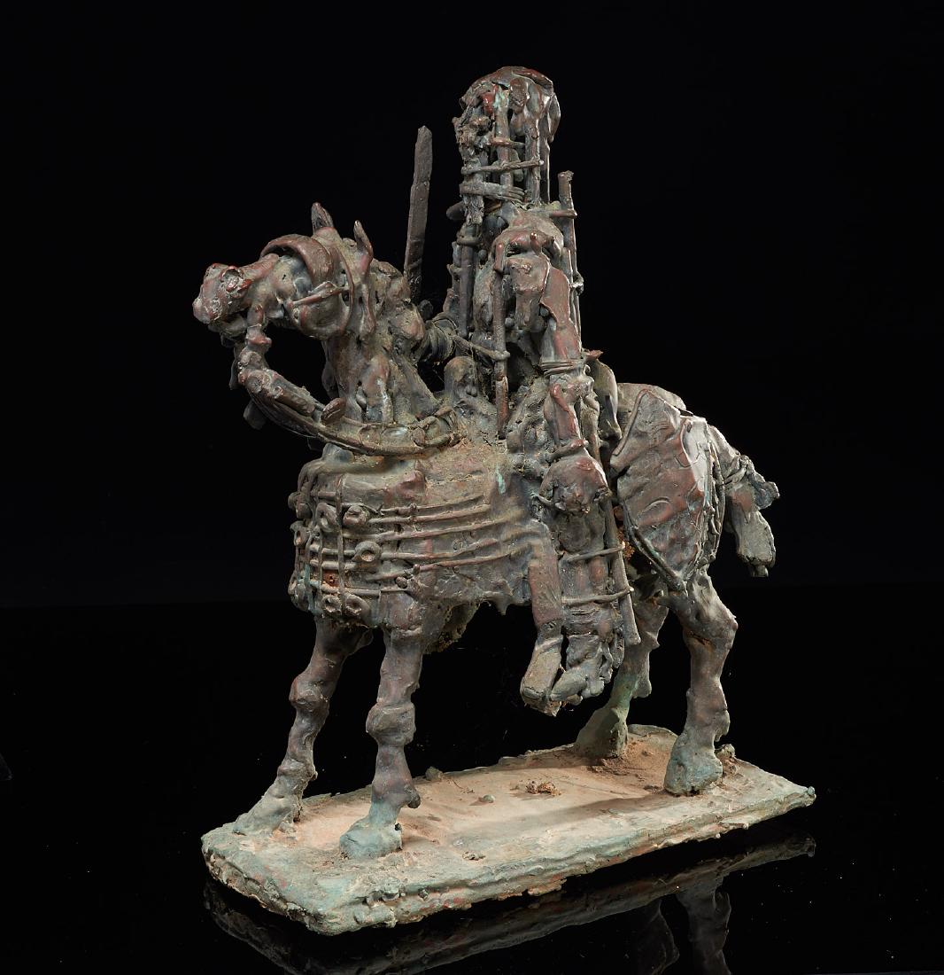 Brutalist School, bronze Don Quixote sculpture