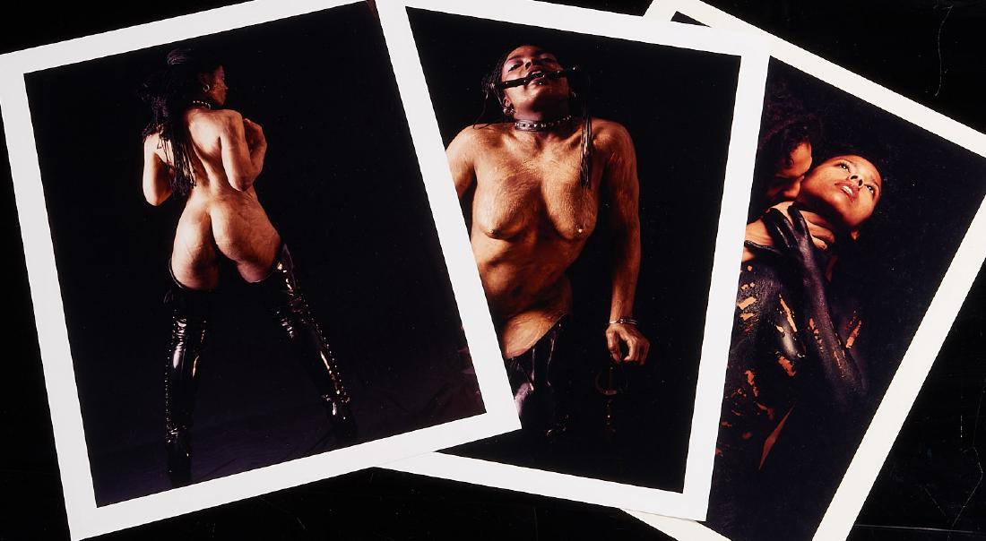 Martin Dixon, (3) fetishized nude photographs: Martin Dixon, (3) fetishized nude photographs, Martin Dixon (American/New York, 20th/21st c.), Nudes, suggestive images of desire, c. 1989, (3) photographs, Dixon / Deux Yuex photography, unsigned, 18