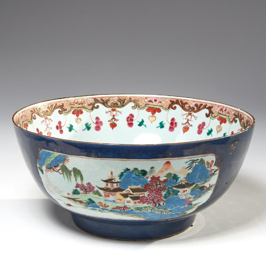 Large Chinese blue glazed bowl (1 of 7)
