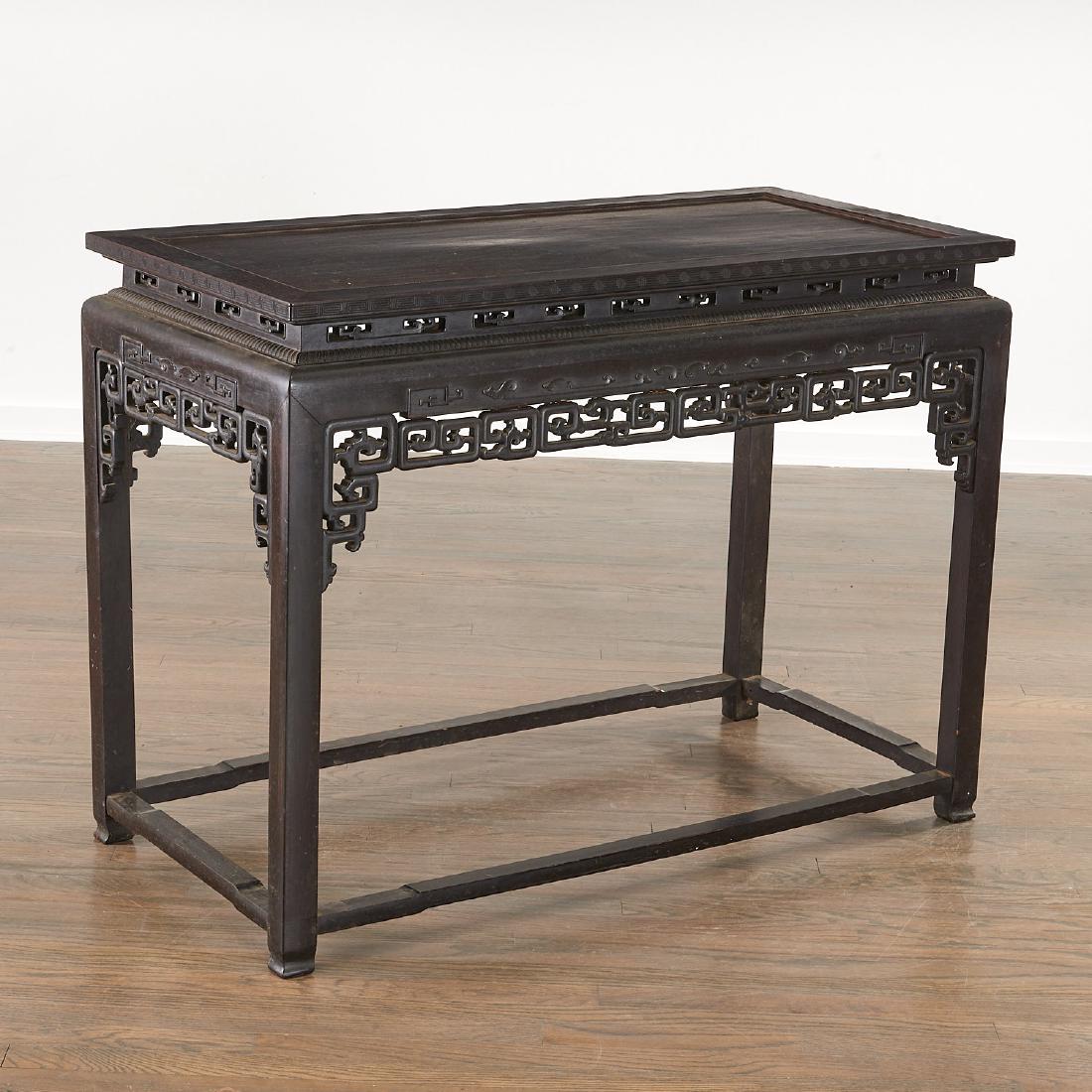 Chinese carved hardwood table (1 of 5)