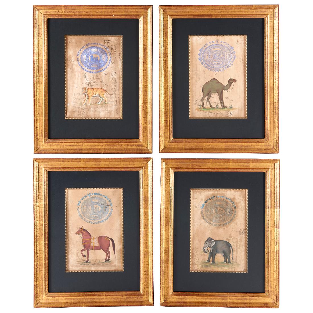 Jaipur Indian School, (4) paintings (1 of 10)