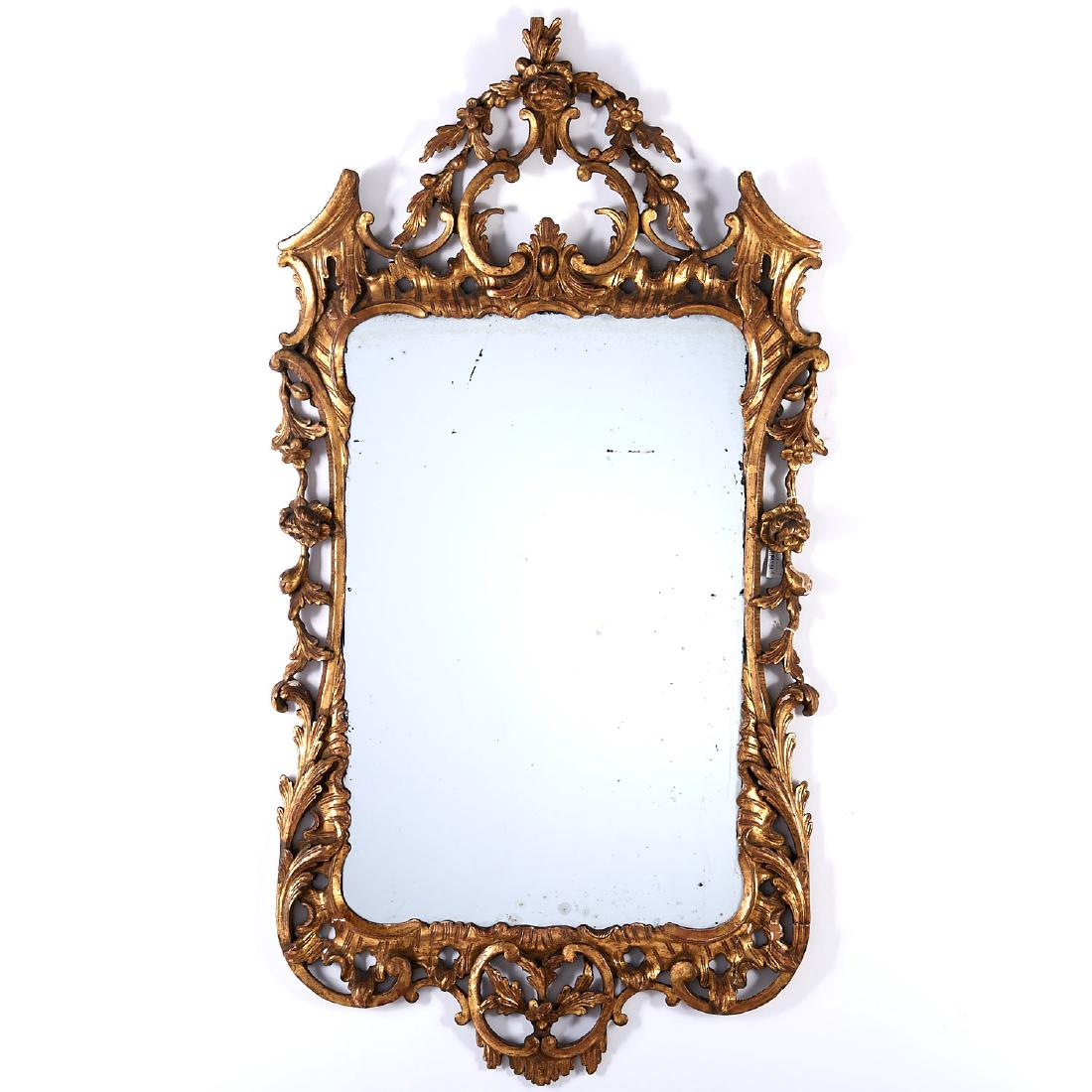 George III style giltwood wall mirror (1 of 7)