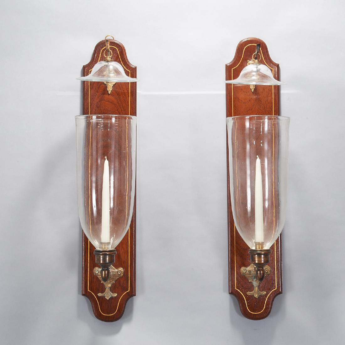 Pair Regency style hurricane sconces (1 of 6)
