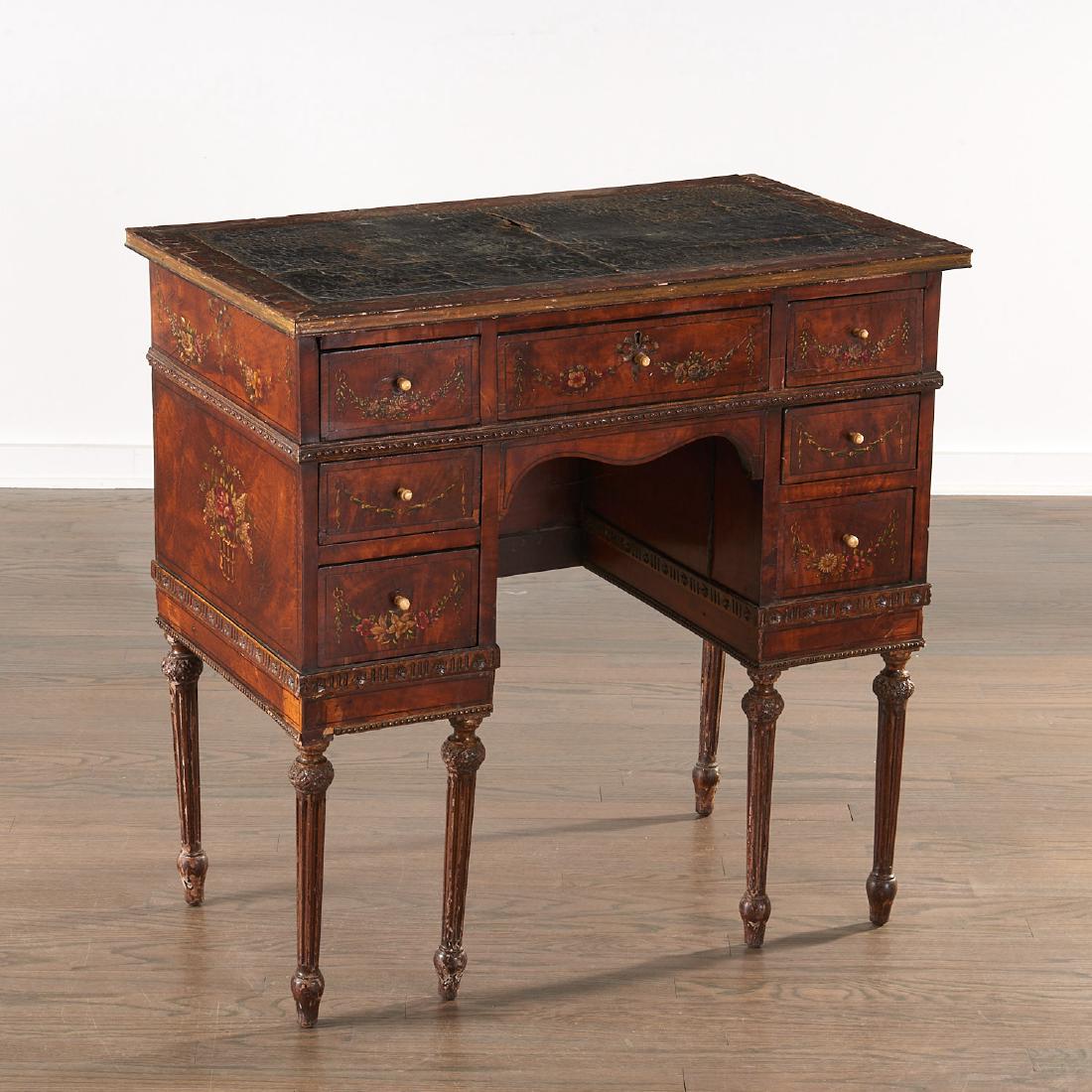 Edwardian Adams-style painted petit desk (1 of 9)