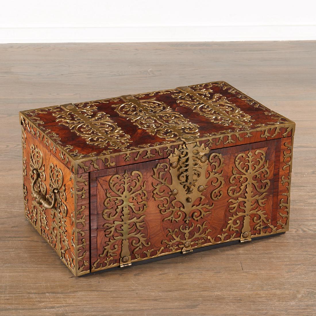 William & Mary brass mounted Coffre Fort (1 of 8)