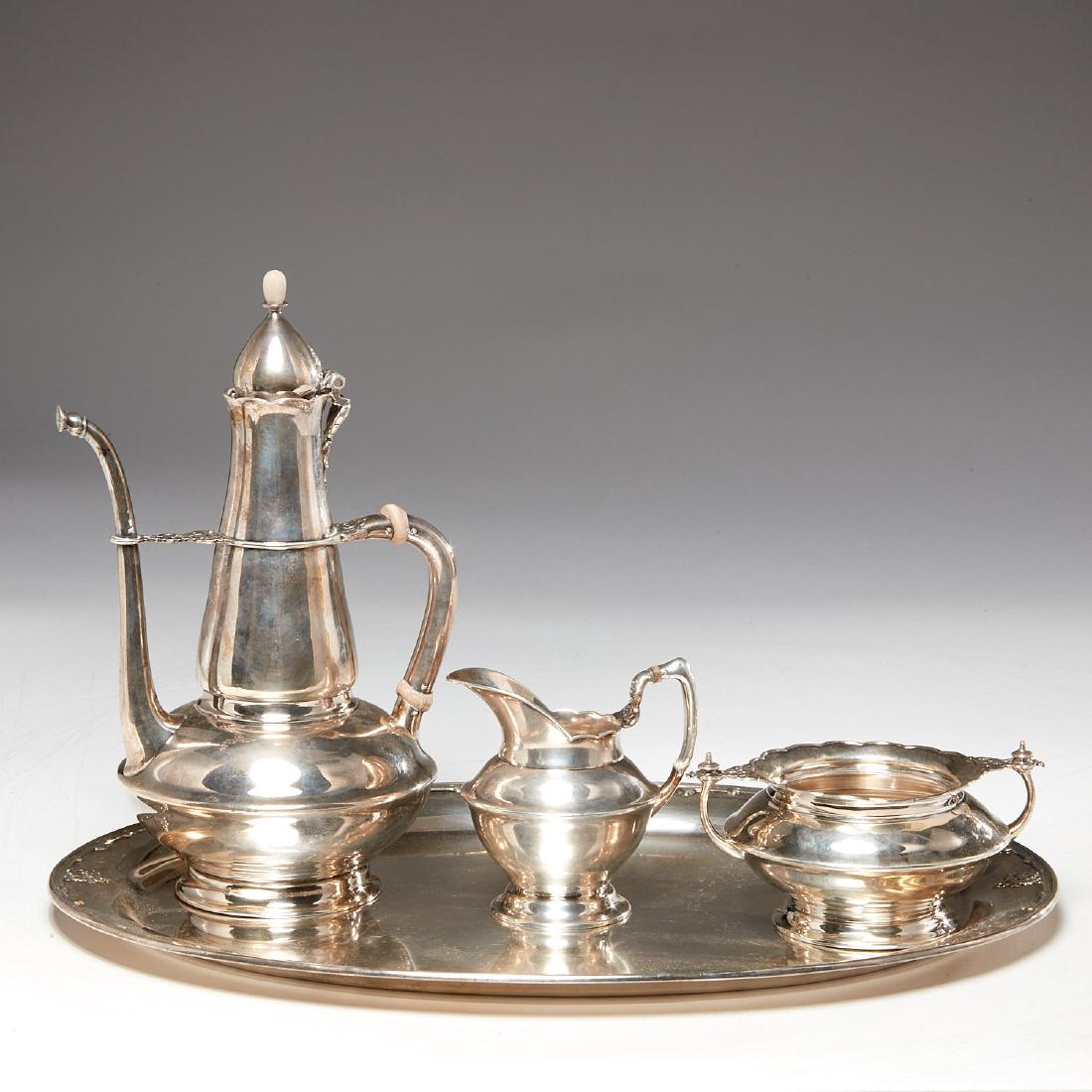 Tiffany & Co. silver coffee set with tray (1 of 10)