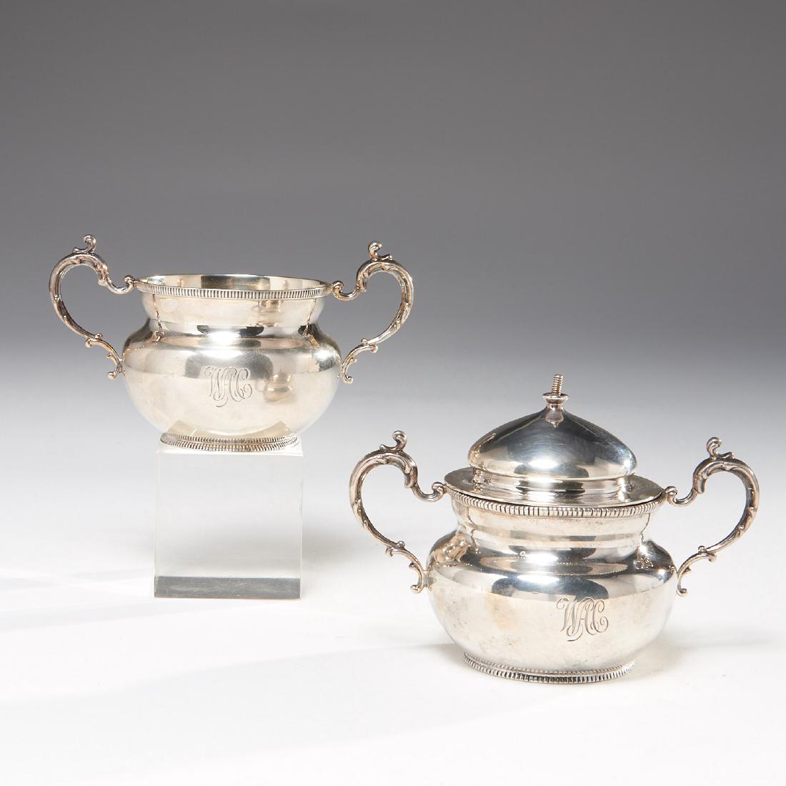 (2) Galt sterling sugar bowls with Clark Monog. (1 of 9)