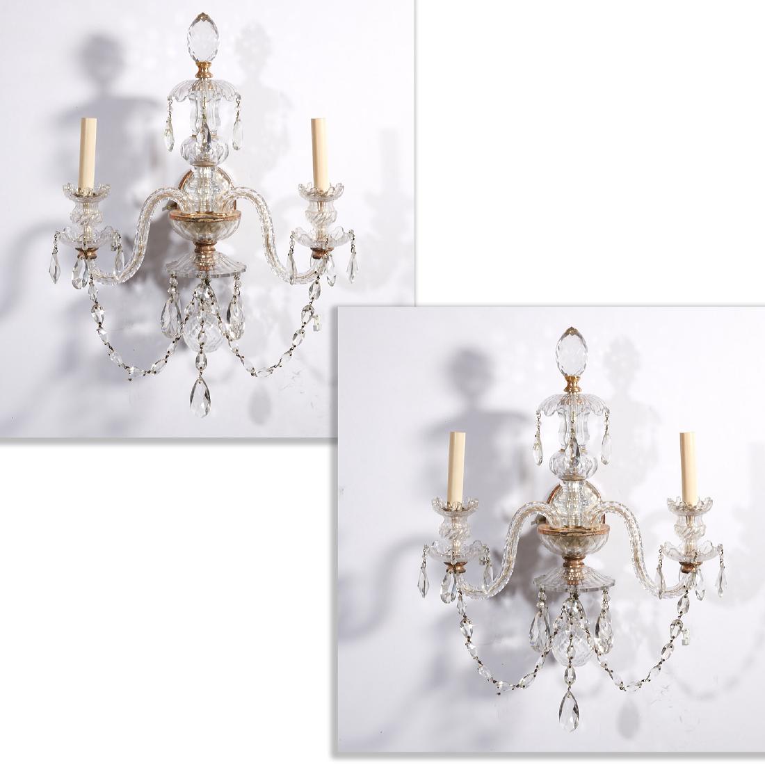 Grand pair E.F. Caldwell crystal sconces (1 of 10)