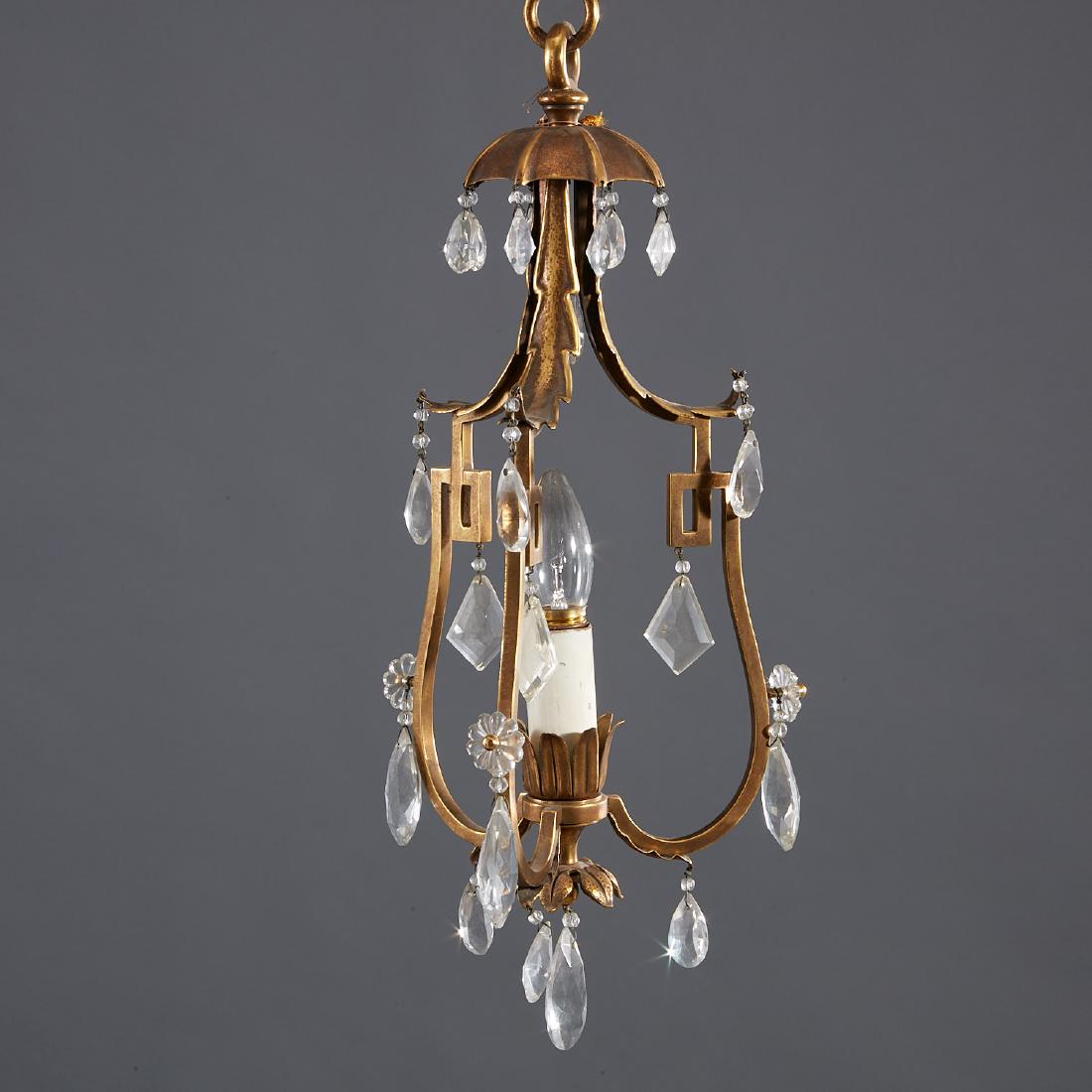 Gilt bronze chandelier by E.F. Caldwell (attrib.) (1 of 8)