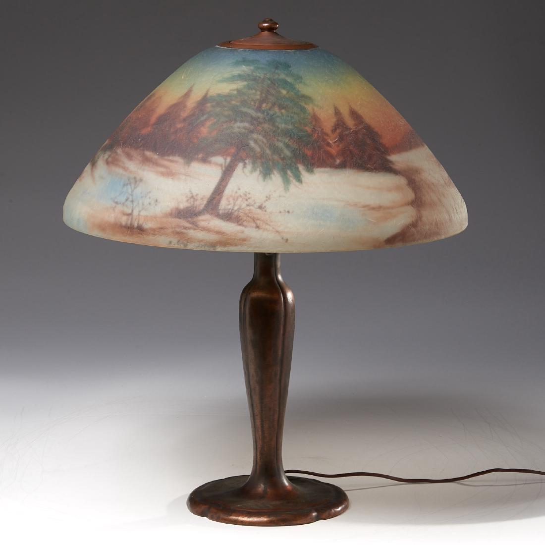 Handel reverse painted glass table lamp (1 of 10)