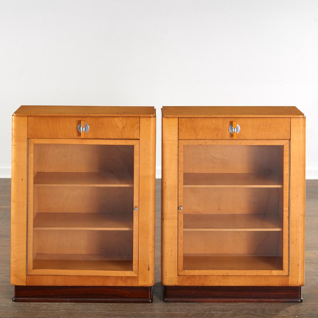 Pair Donald Deskey (attrib.) Art Deco cabinets (1 of 8)