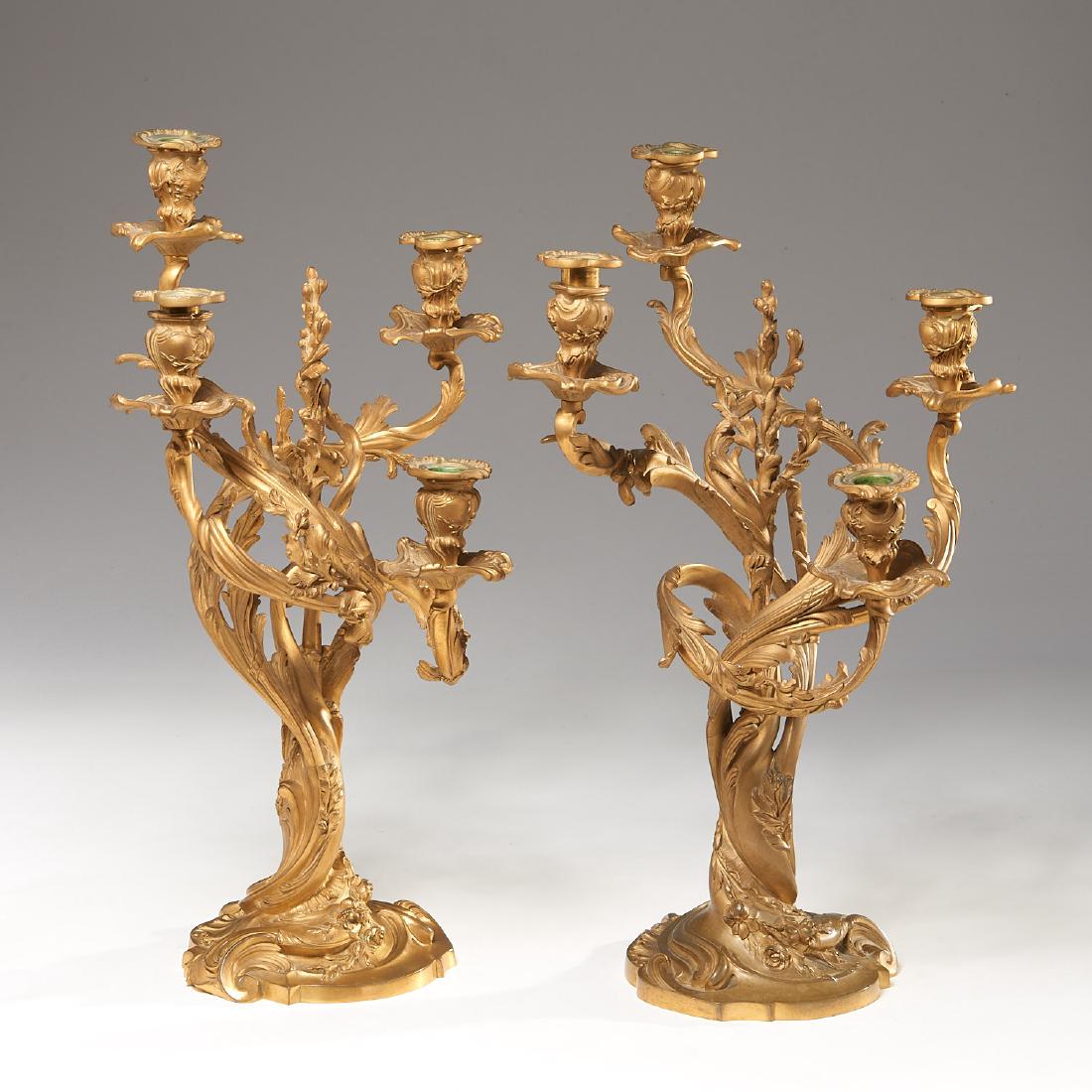Pair A.E. Beurdeley Louis XV candelabra (1 of 10)