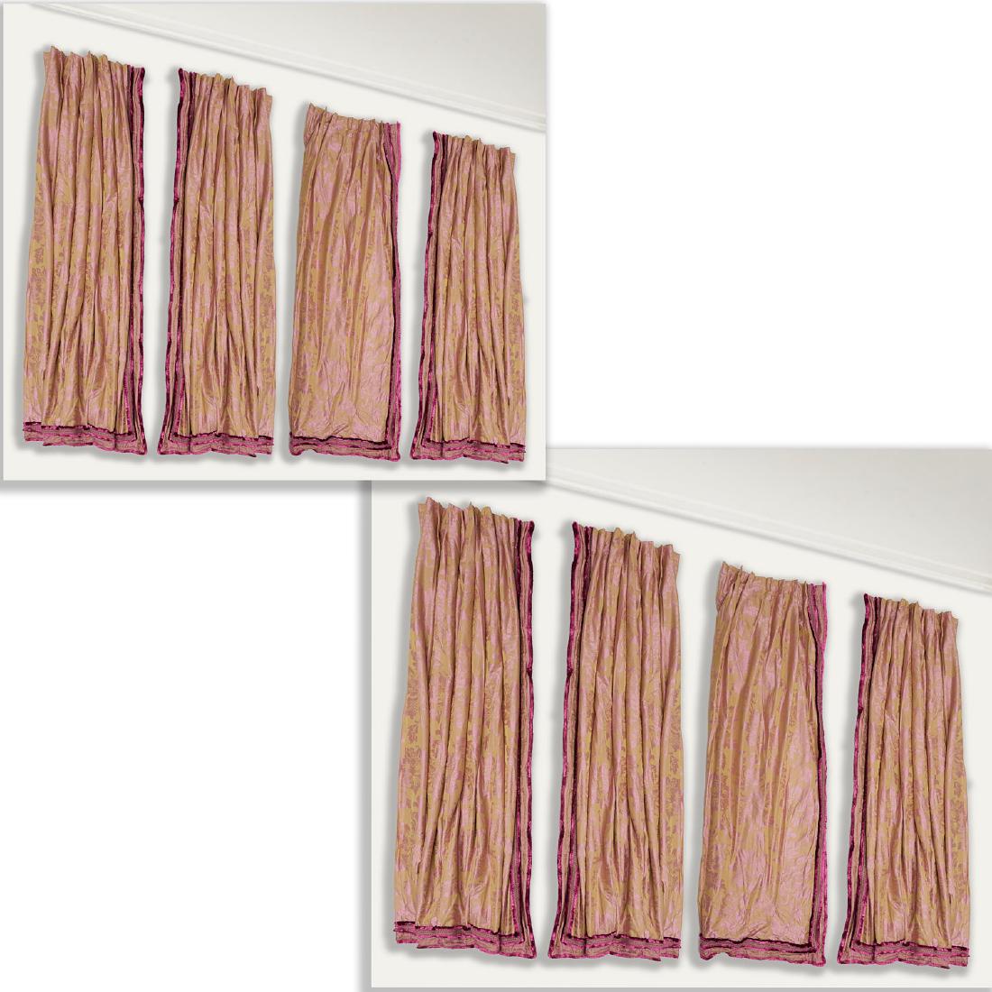 Set (8) fine drapery panels (1 of 4)