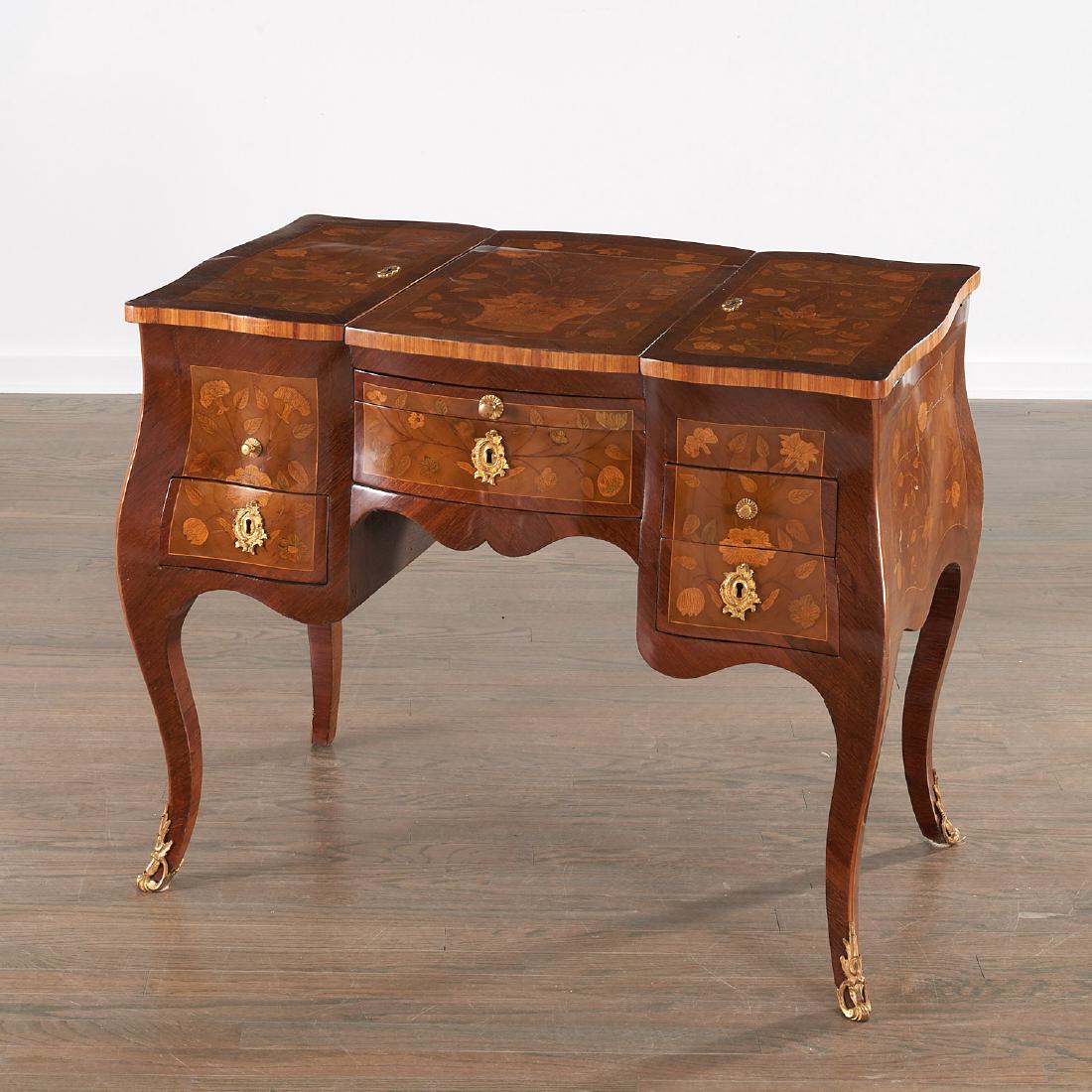 Louis XV style marquetry dressing table (1 of 10)
