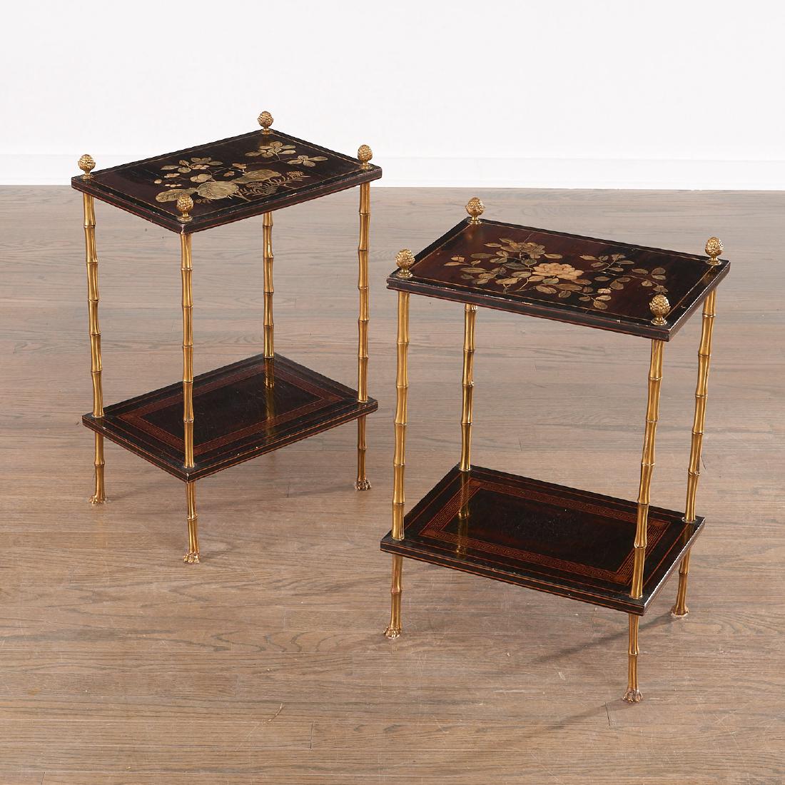 Pair Maison Bagues two-tier occasional tables (1 of 6)