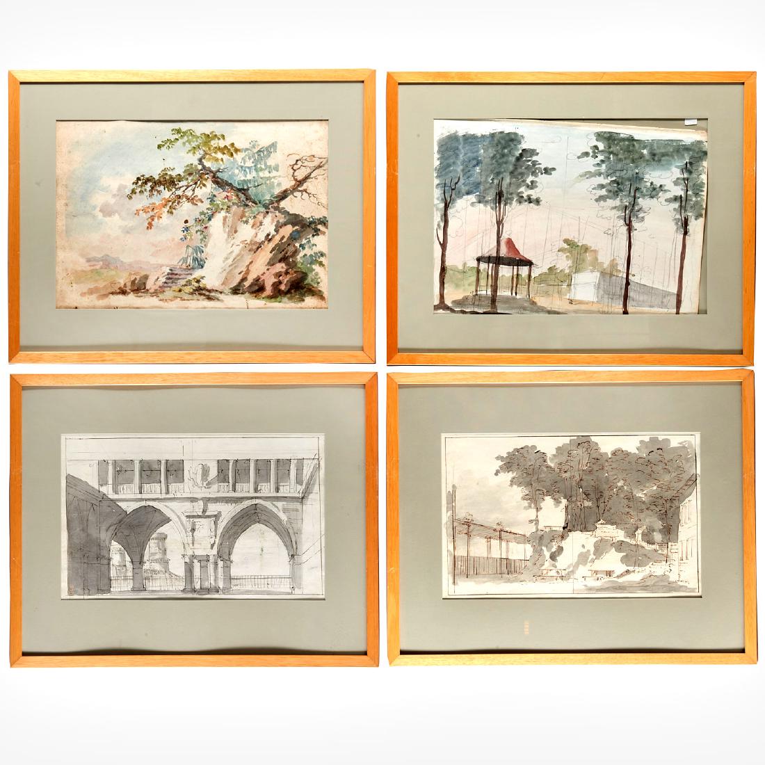 Giuseppino Galliari, (4) drawings (1 of 9)