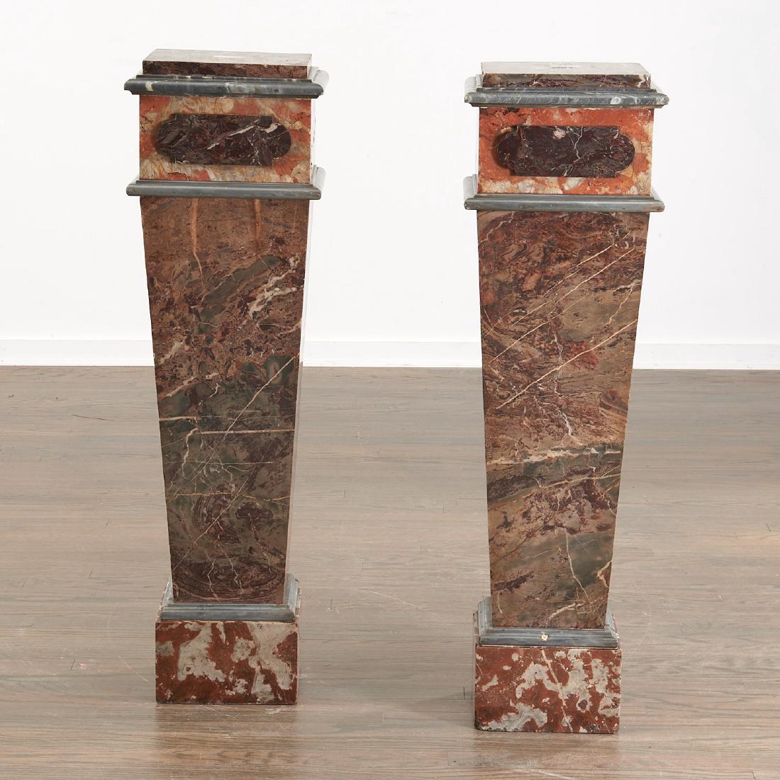 Pair Continental specimen marble pedestals (1 of 5)