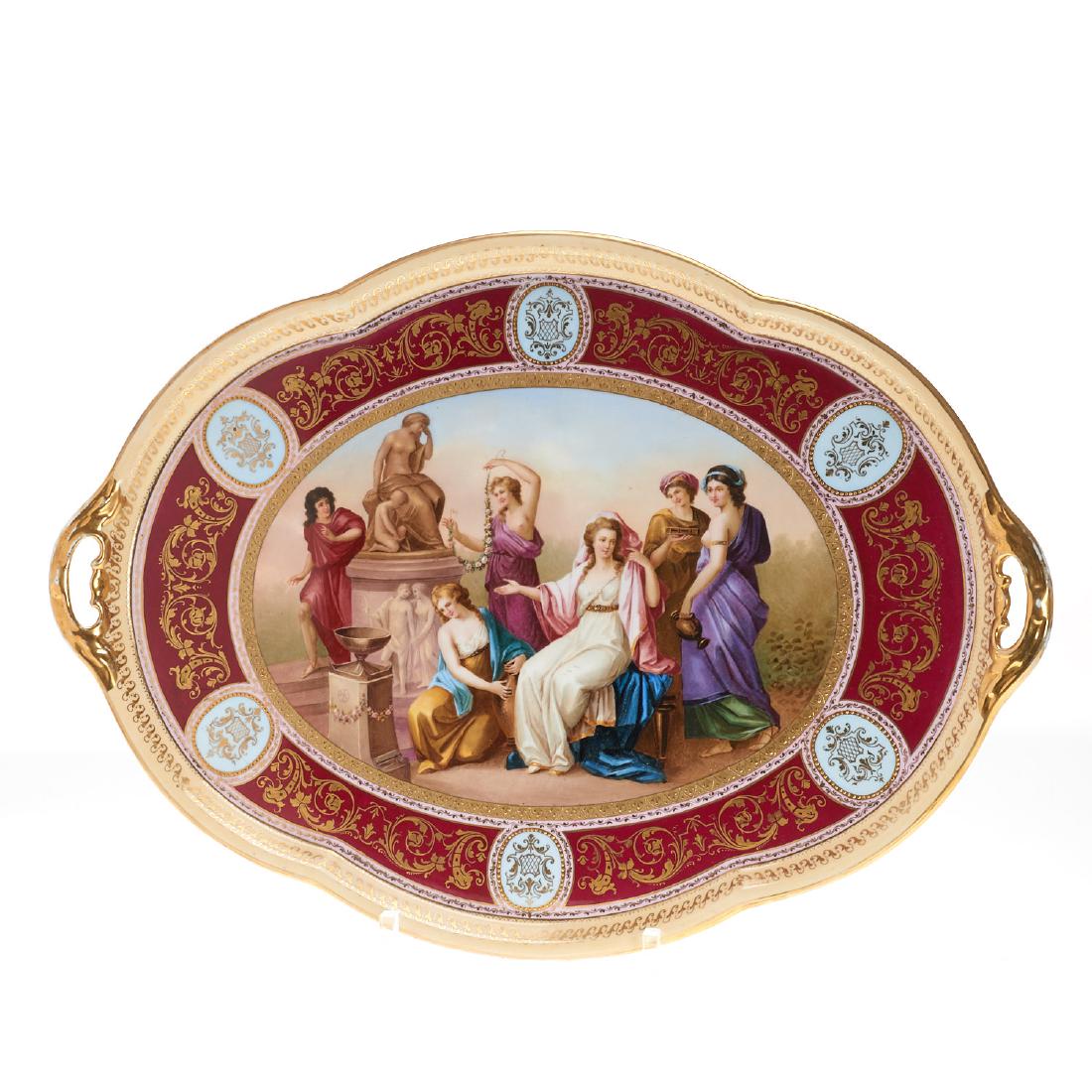 Royal Vienna painted porcelain tray (1 of 6)