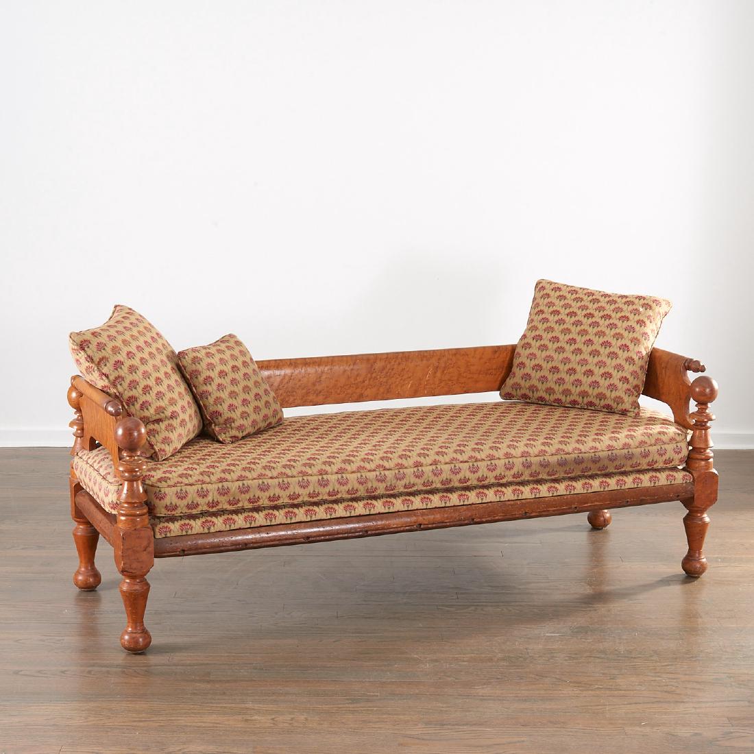 Biedermeier style upholstered bench (1 of 6)