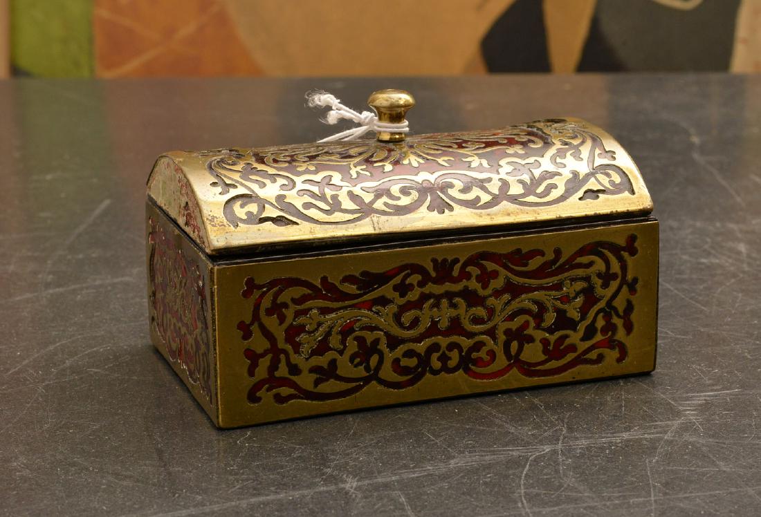 Antique Boulle-work dome top match box (1 of 8)