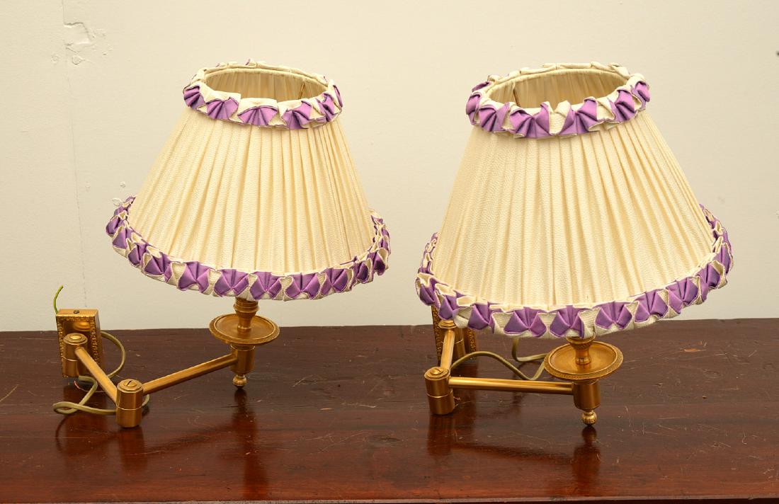 Pair decorator quality bronze swing arm sconces (1 of 9)