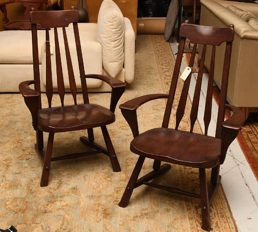 Pair American Studio craftsman armchairs (1 of 9)