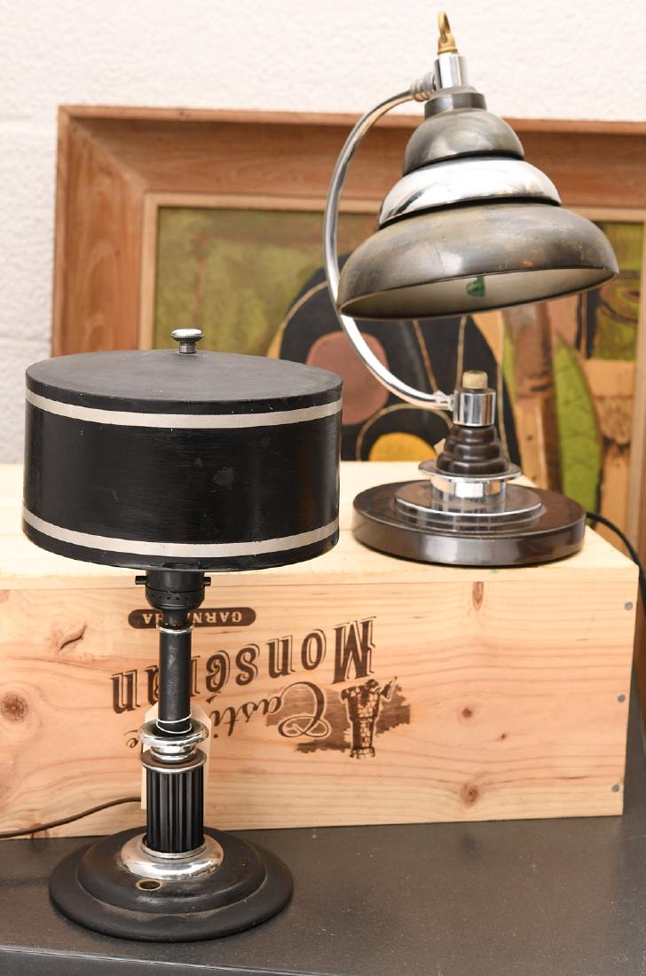 (2) Markel Art Deco/Machine Age table lamps (1 of 10)
