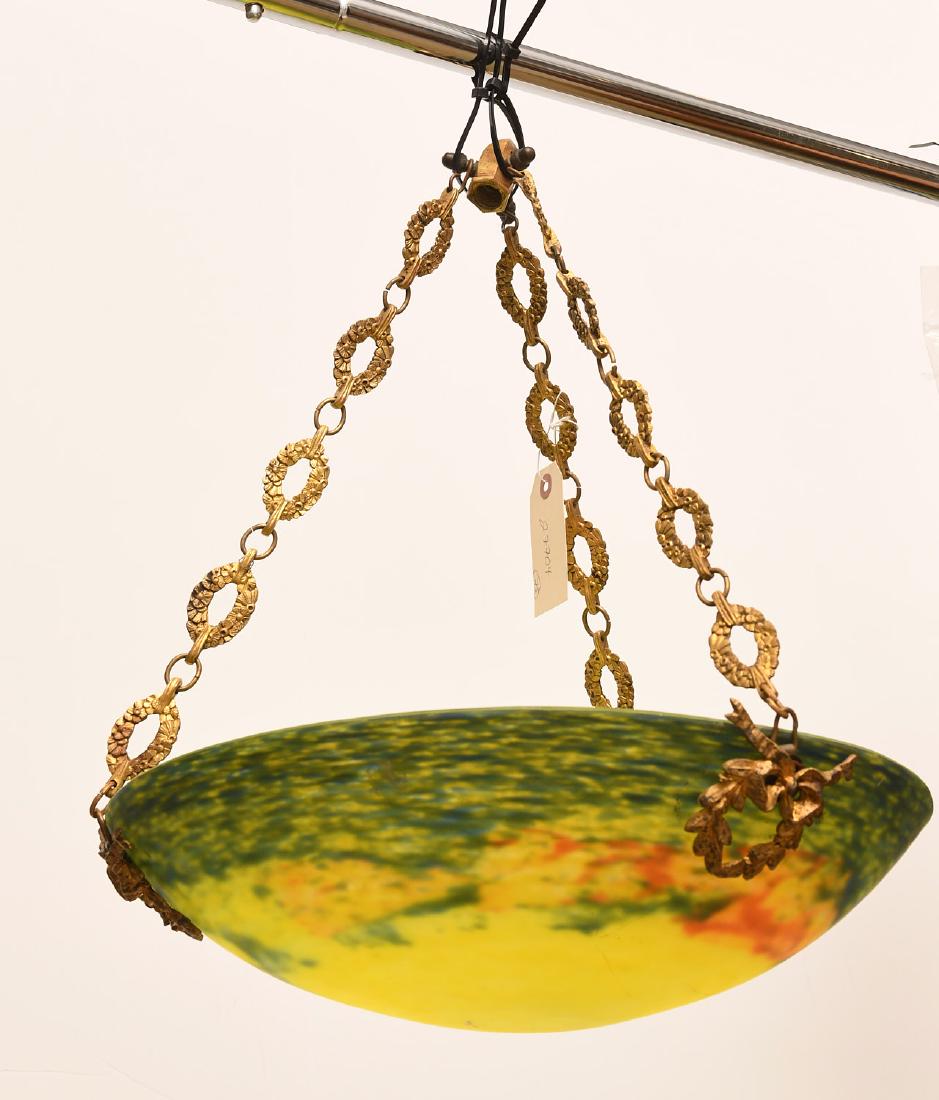 Muller Freres style art glass dome chandelier (1 of 5)