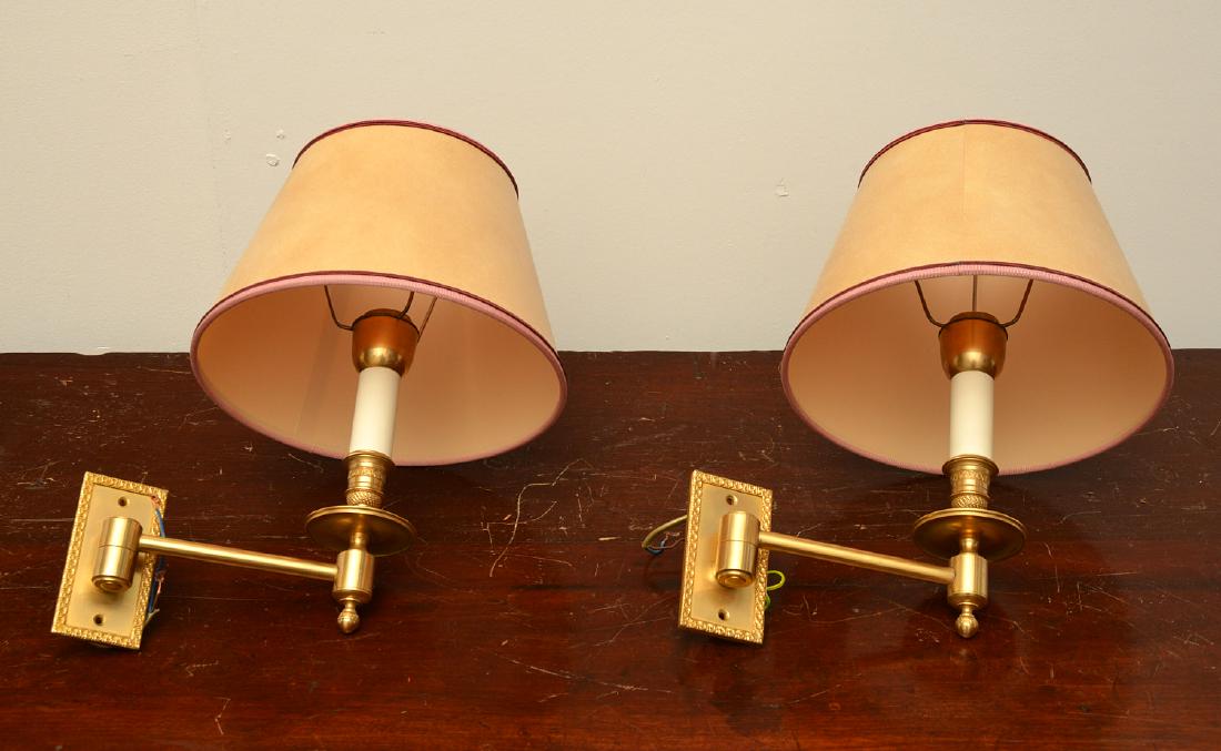 Pair decorator quality bronze swing arm sconces (1 of 10)