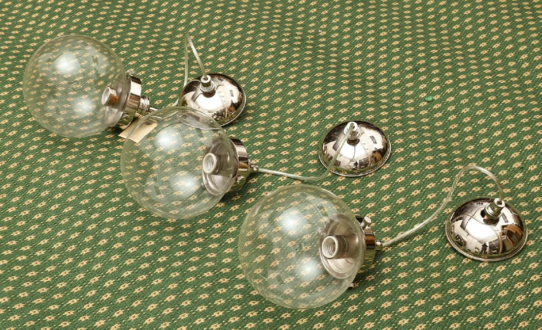 Set (3) glass globe pendant lights (1 of 6)
