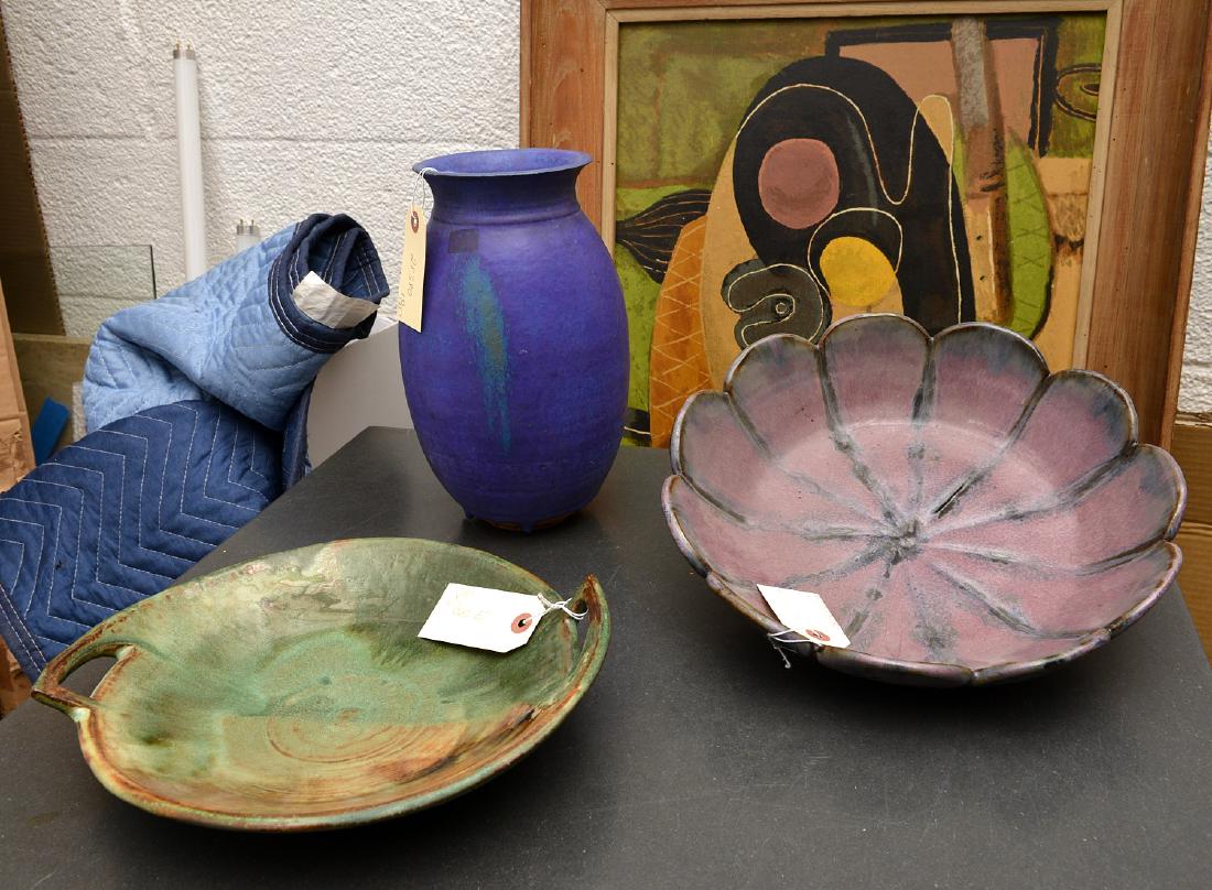 Signed studio art pottery group (1 of 10)