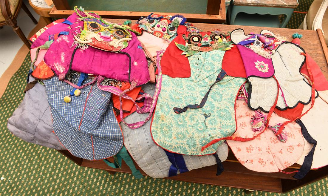 Collection Chinese embroidered silk child's hats (1 of 4)