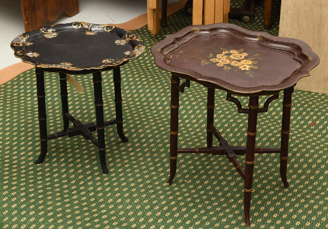 (2) Victorian style tray tables (1 of 10)