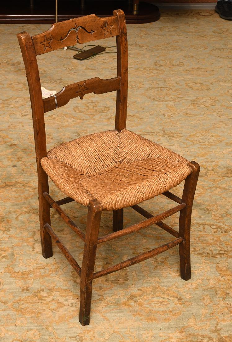 Provincial hand carved oak side chair (1 of 9)