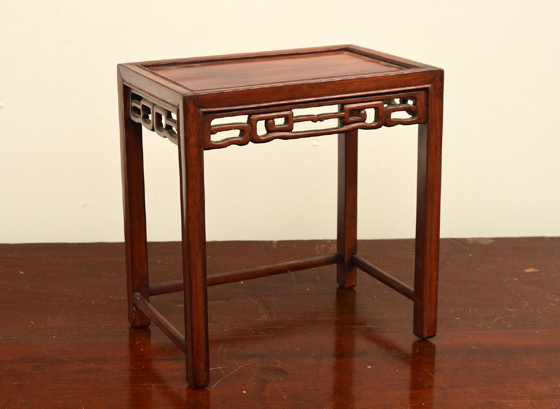 Chinese carved hardwood tabletop stand (1 of 6)