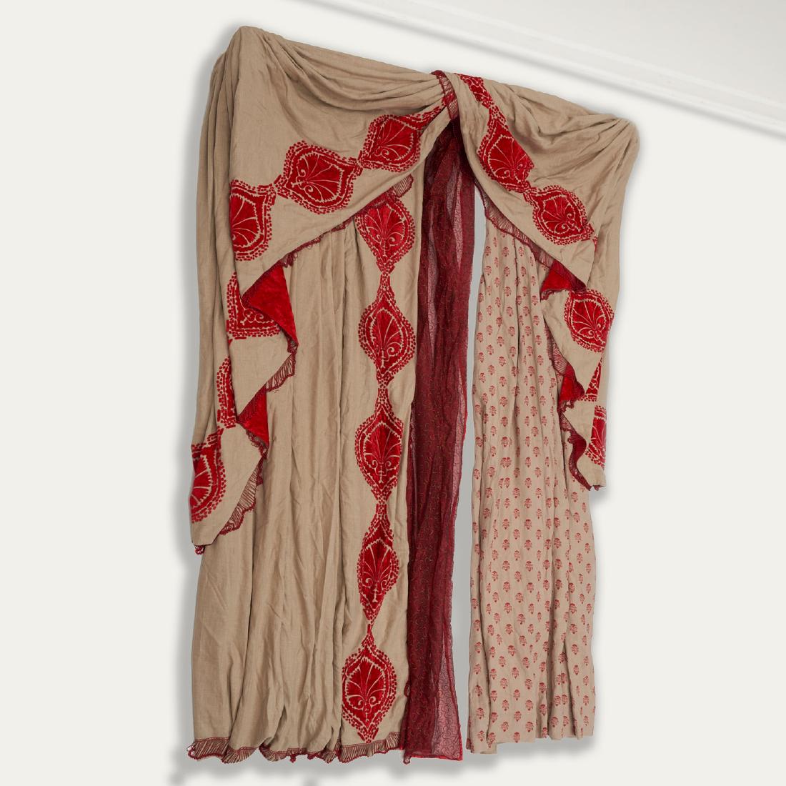 (4) fine drapery panels with cornice (1 of 9)