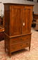 Antique Neo-Classical mahogany linen press - 2