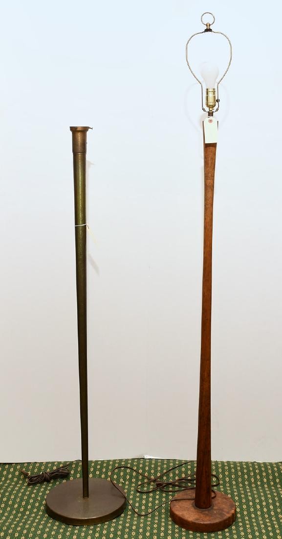 (2) Mid-century teak and metal floor lamps (1 of 10)