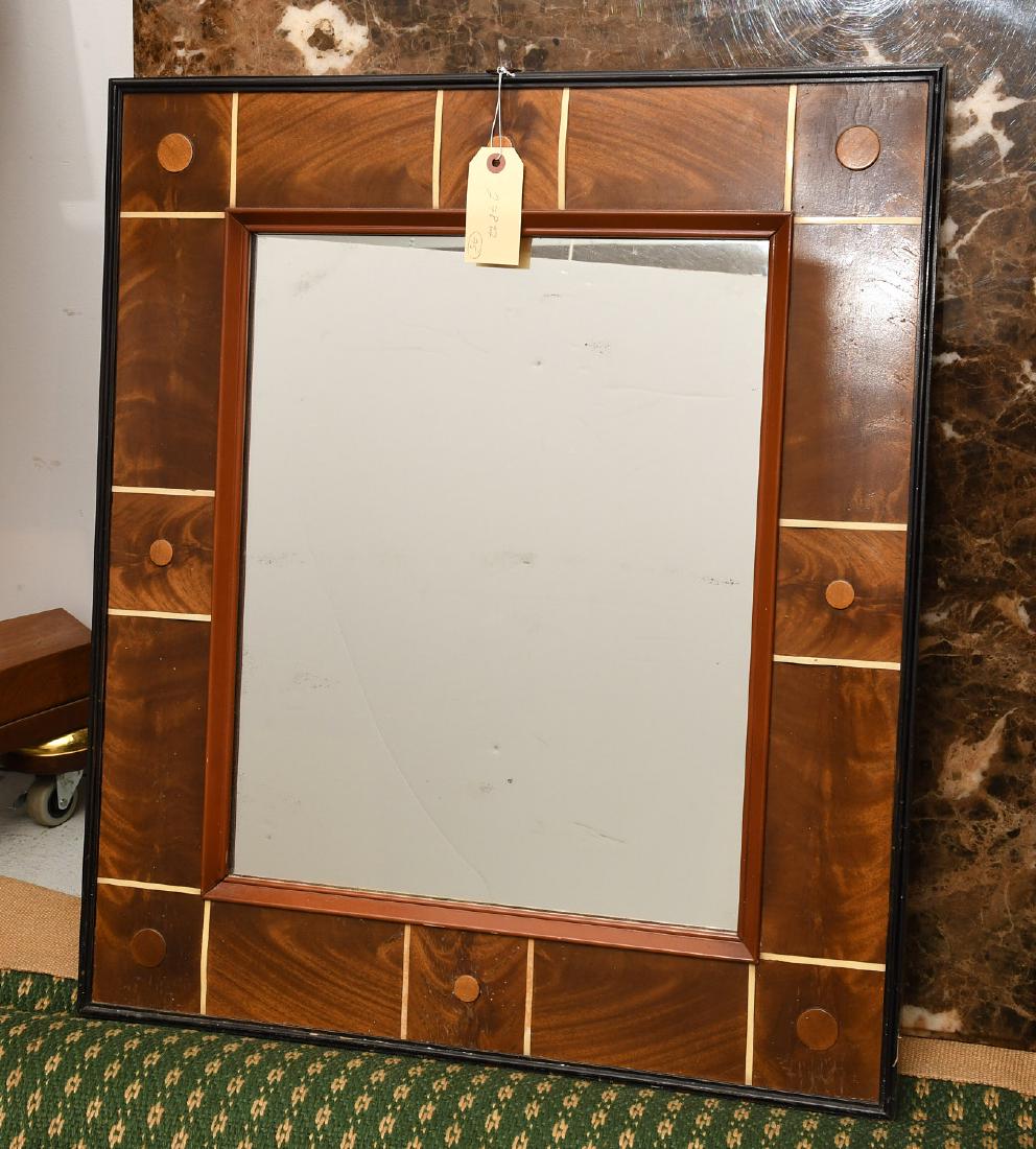 Art Deco style burled mahogany wall mirror (1 of 5)