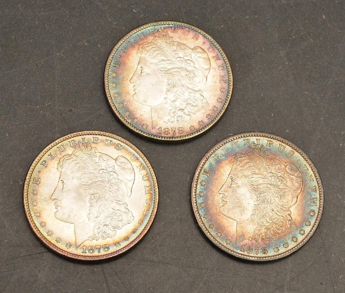 (3) 1878 Morgan silver dollars (1 of 6)