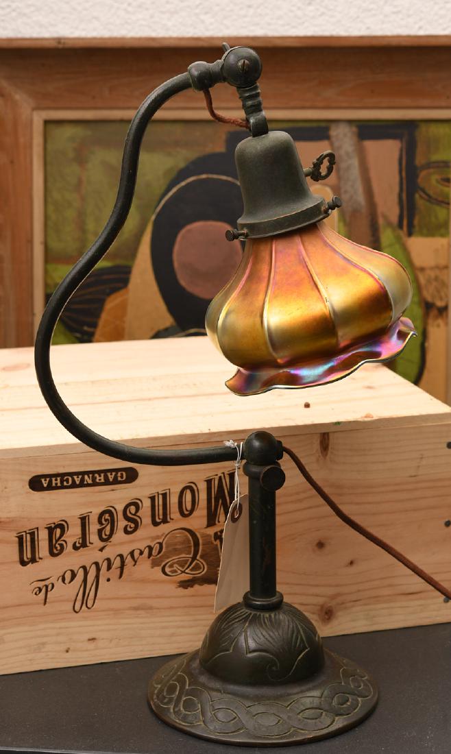 Handel desk lamp with Favrile-type shade (1 of 10)