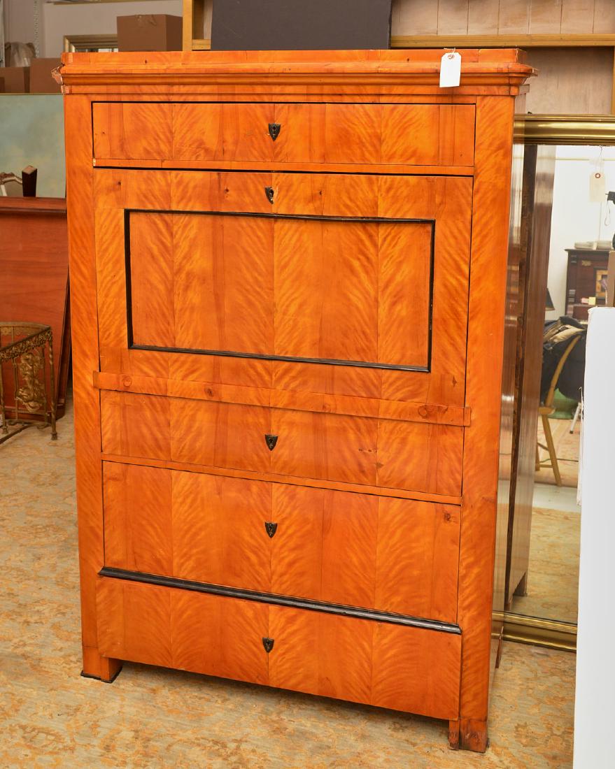 Biedermeier maple secretaire abattant (1 of 8)