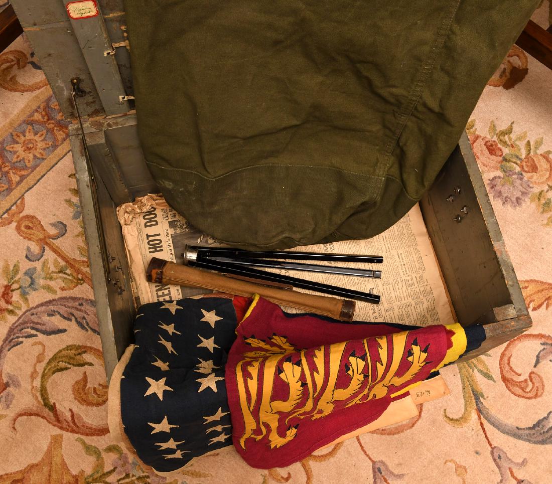 Green painted military foot locker (1 of 8)