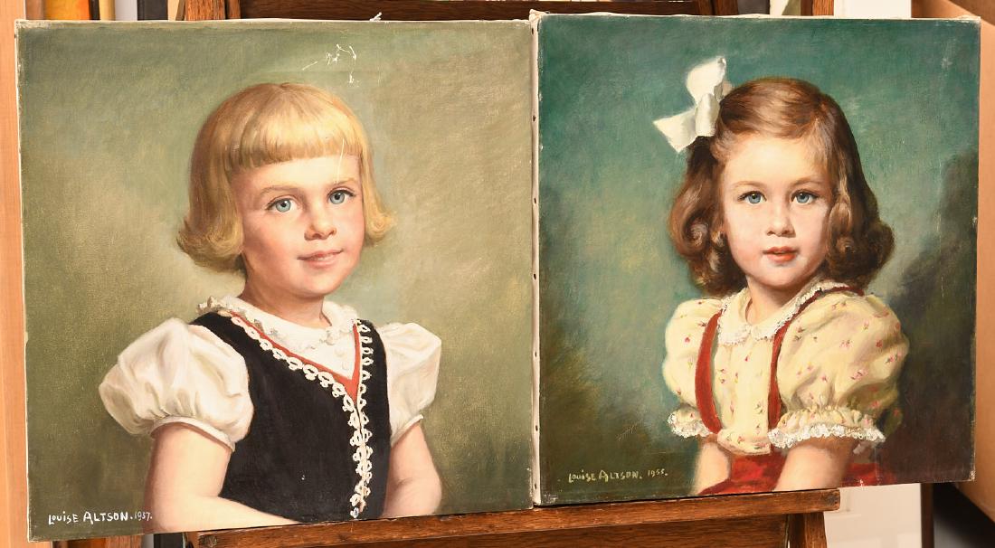 Louise Altson, (2) portrait paintings (1 of 6)