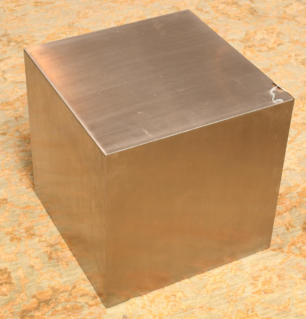 Gus Design Group stainless steel cube end table (1 of 6)