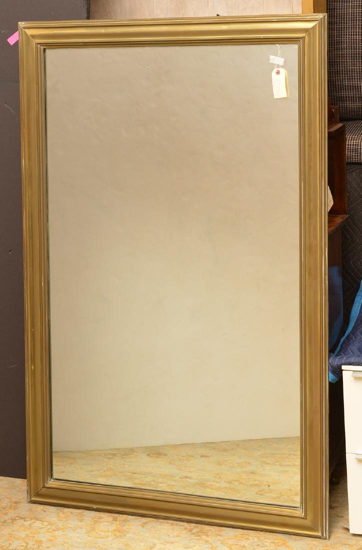 Large antique sheet brass wall mirror (1 of 4)
