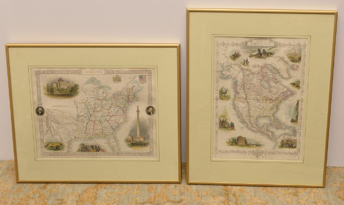 MAPS: (2) 1851 Rapkin Tallis U.S. & N. America (1 of 10)